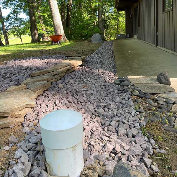 Stone Trench Drain Liner