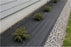 Filter fabric in a foundation planting strip
