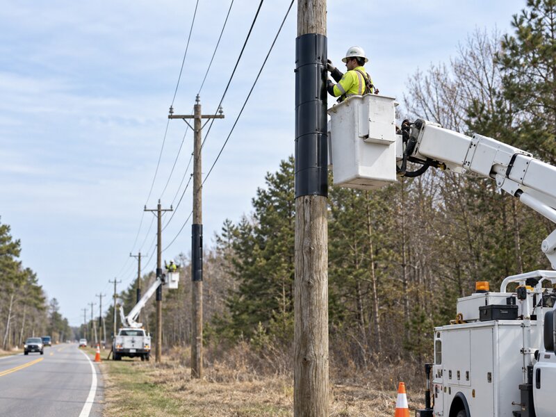 Finishing pole wrap install