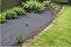 Filter fabric in a landscape bed
