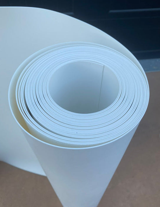 White HDPE Polyethylene Plastic Sheet - 0.060 Thick - 23.88 X 48 Inches