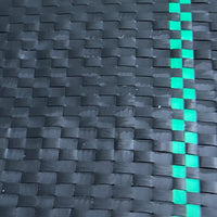 woven ground cover fabric black and green