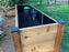 Cedar planter lined with HDPE plastic