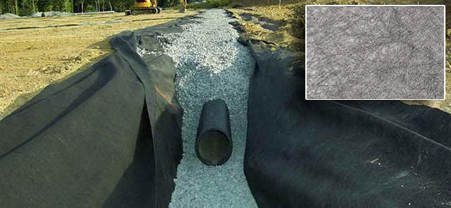 Drainage & Erosion Control Fabric - Ultra Heavy-Duty - 8oz - 6' x 100' Roll